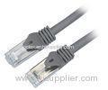 Snagless Gray Color Ethernet Patch Cables Cat6a Jumper Cables