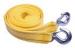 Yellow Polyester / Nylon Heavy Duty Tow Straps With Hooks CE