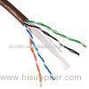 24AWG 0.5mm Bare Copper UTP Cat6 Ethernet Lan Cable with brown PVC jacket