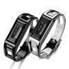 LCD Alarm Vibrating Bluetooth Smart Watches Silver Bracelet For Women