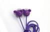 Purple Girls Cute Cartoon Earphone for MP3 / MP4 Players , Custom Design