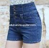 New Fashion Summer Women Denim Short Jeans Lace Ruffles With Belt Floral Pants