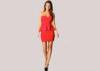 Red Sweetheart Peplum Cocktail Dress Girls Mini Skirt for Summer , Spring , Autumn