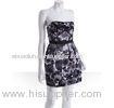 Pleated Strapless Open back Evening Party Dresses with Spaghetti Strap
