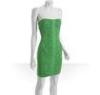 Ruched Stretch Strapless Long Party Dresses Women with Open Back , Green