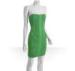 Ruched Stretch Strapless Long Party Dresses Women with Open Back , Green