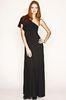 Black Chic One Shoulder Wedding Hostess Dresses in XS , S ,M , L , XL , XXL Size