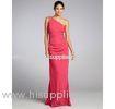 Customized Jersey Embellished Womens Formal Dresses One Shoulder in Pink