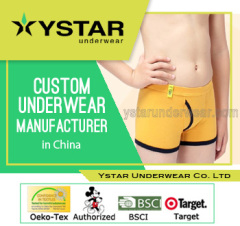 Children boxer newest style boys underwear with open fly