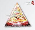 Foldable Triangle Shape Cardboard Pizza Boxes With Gloss Art Paper