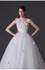 Exquisite Slim tulle One Shoulder Wedding Gowns with Long Train , 3D Visual