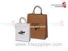 Kraft Home Textile Printed Paper Carrier Bags , Paper Shopping Bags