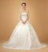 White gorgeous long tail Ladies Wedding Dresses , 3D draping process