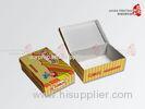Food Corrugated Cardboard Boxes Color Printed With Hinged Box Structure