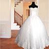 Spring Lace flower Ball Gown Wedding dress / halter Strapless wedding gowns