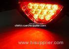 6 Watt Red 12 LED Brake Lights / Third Flashing Stop Light For Motorcycle