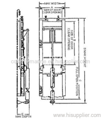 Marine Vertical Sliding Steel Watertight Door for Ship