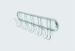 Chrome plated steel wall mounted coat rack , Multiple hooks