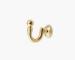 Gold Zinc alloy Single hook Wardrobe Interior Fittings , closet hook