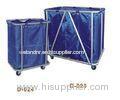 Blue Big / Medium Hotel Laundry Trolley With Four Wheels , 98*58*89cm