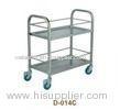 Wheeled Stainless Steel Drinks Trolley with 2 Shelf for Home Use