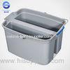 Gray , Red Plastic Twin Bucket Cleaning Tools For Shopping Mall