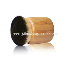 Black and White Kabuki Brush with Bamboo Handle