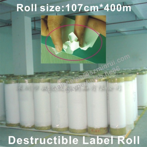 SGS and REACH138 Test Support Self Adhesive Destructible Vinyl Film