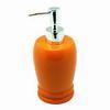 Ceramic Liquid Soap Dispenser in Orange, Double Rings Collection