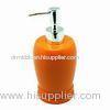 Ceramic Liquid Soap Dispenser in Orange, Double Rings Collection