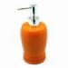 Ceramic Liquid Soap Dispenser in Orange, Double Rings Collection