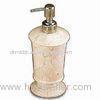 Champagne Marble Liquid Soap Dispenser in Pedestal Collection Style, Measures 3 1/2 x 8 1/4-inch