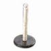Champagne Marble Paper Towel Holder with Charcoal Band, Easy to Clean