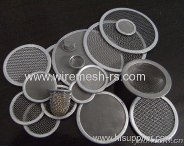 stainless steel mesh filter disc