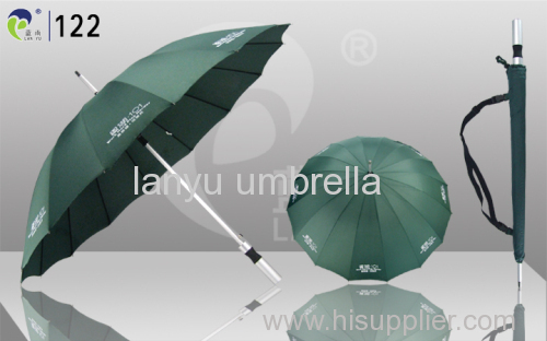 Straight Automatic Open Umbrellas Various Logos Aluminum Shaft and Handle 190T Pongee Fabric