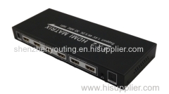 HIFI hdmi 4x2 matrix video switch splitter (HDMI 1.4) 4 inputs 2 outputs SUPPORT 4KX2K 3D 5.1 /SPDIF/ 2.1/ARC