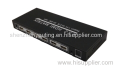 HIFI hdmi 4x2 matrix video switch splitter (HDMI 1.4) 4 inputs 2 outputs SUPPORT 4KX2K 3D 5.1 /SPDIF/ 2.1/ARC