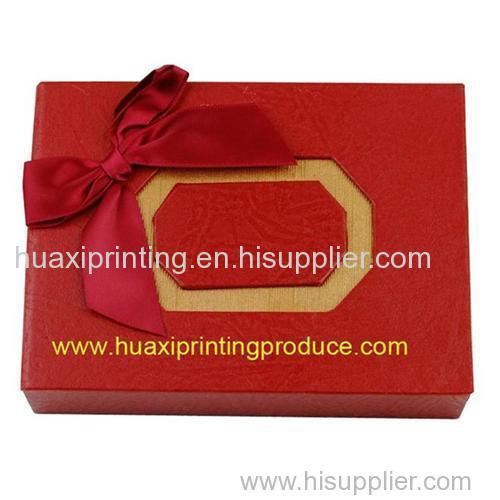 deep red square gift boxes