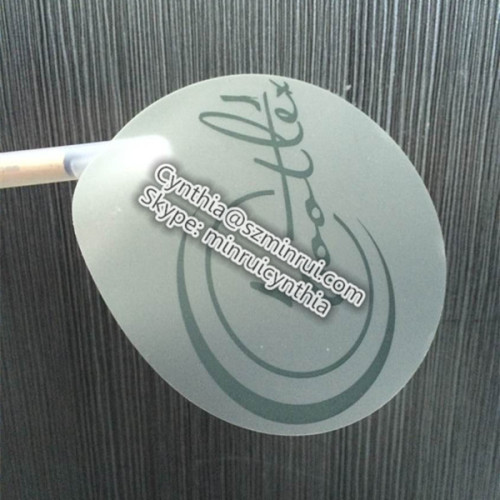 PET Self adhesive Round Transparent Waterproof Color Printing Logo Sticker with Matte Film