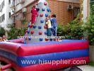 Entertainment Inflatable Rock Climbing Wall For Kids , PVC Outdoor Rock Wall