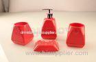 Romantic Lovely Red Marble Soap Dish Bathroom Sets Tooth Brush Holder