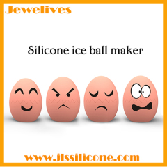 2014 cute Silicone ice ball tray egg shape