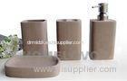 Classical Brown Soap Dish Plastic Bathroom Set shampoo dispenser