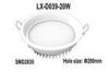 20W 1400Lm Dimmable LED Downlight 3000K Warm White , Round Shape