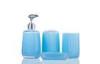Contemporary Light Blue Plastic Bathroom Sets liquid soap dispenser