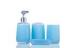 Contemporary Light Blue Plastic Bathroom Sets liquid soap dispenser