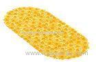 Lovely Yellow Anti skid Rug Plastic Bathroom Accessories with Flower