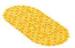 Lovely Yellow Anti skid Rug Plastic Bathroom Accessories with Flower