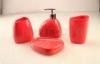 Irregular Fashion Watermelon Red Bathroom Set complete Bath Accessory Sets