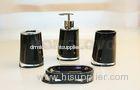 Contemporary Black Square Acrylic Bathroom Set Tumbler Soap Dish For Home